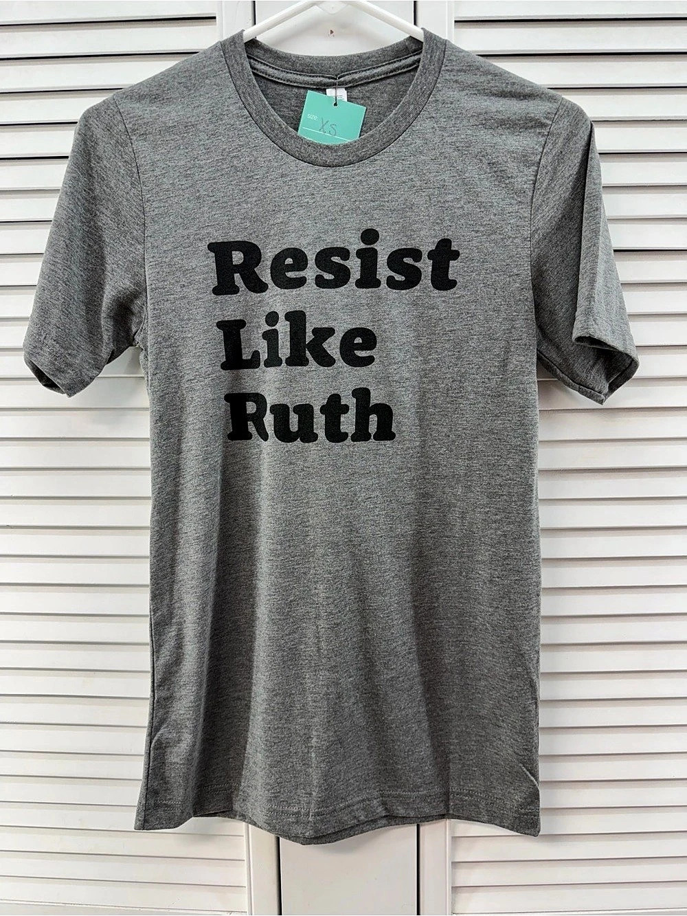 Wee rascals Resist Like Ruth Gray Cotton Tee Size XS NWT